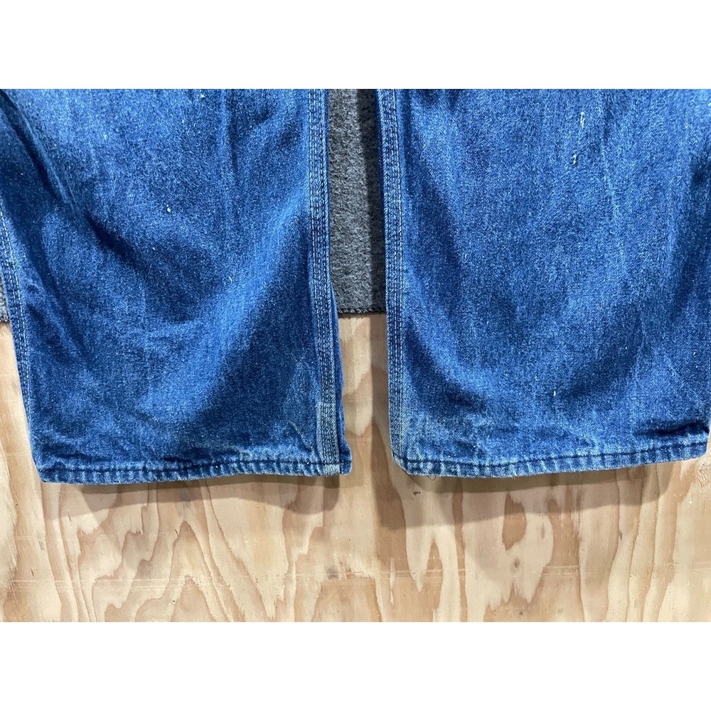 Vintage COWDEN Blue Cotton Denim Bib Overalls Distressed 32x29 Mens - Picture 9 of 16
